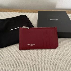 YSL Zipped Card Case